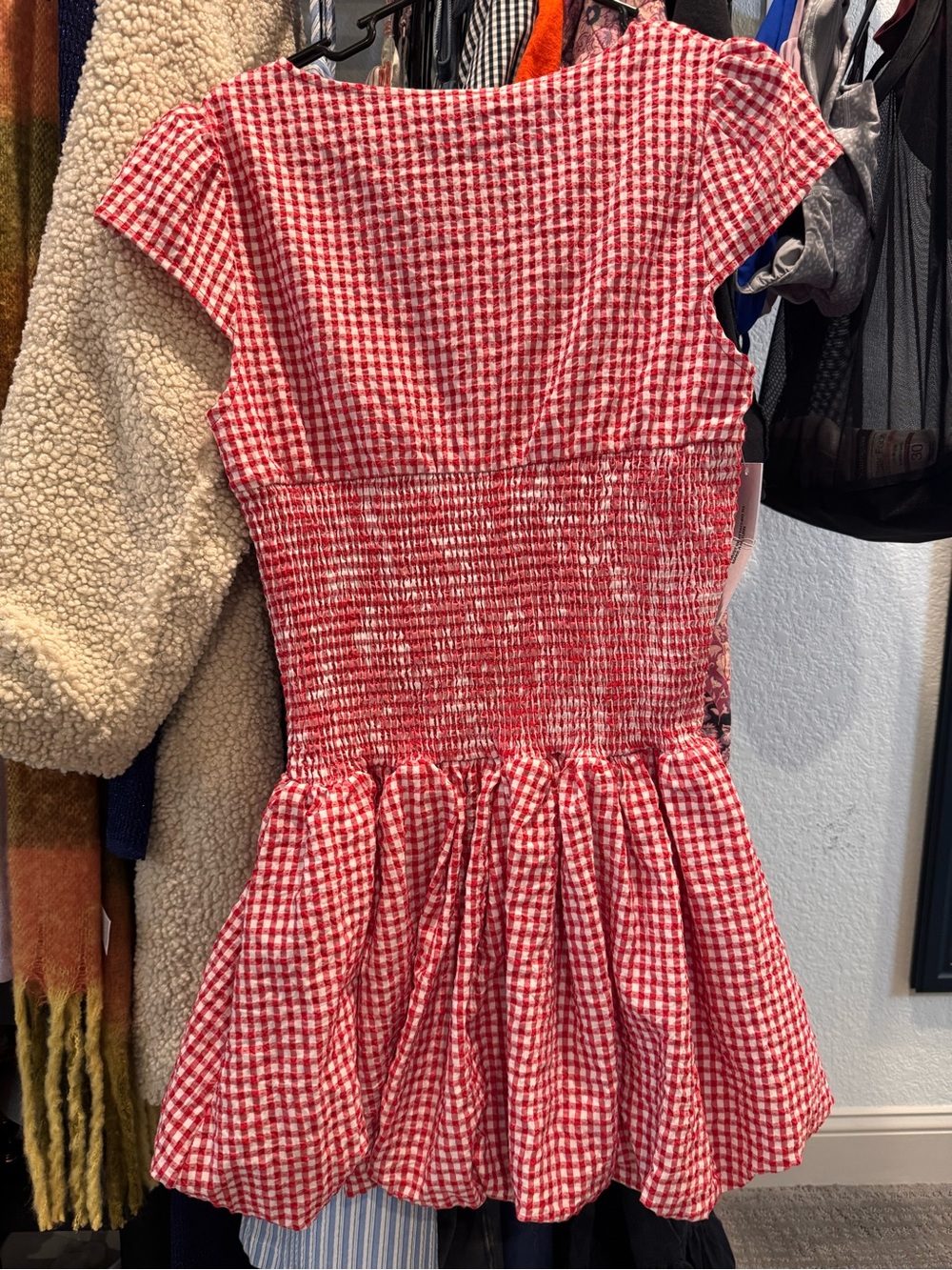 Princess Polly Ladybug Gingham Mini Dress Red - Picture 3 of 4